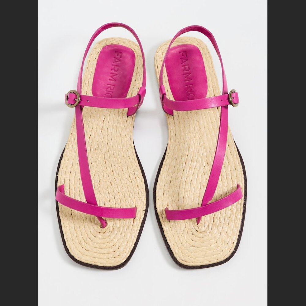 Farm Rio Cross Strap Sandals in Pink size 6.5